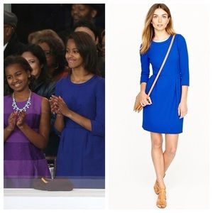 J. Crew Teddie Dress - Cobalt Blue 3/4 Sleeves